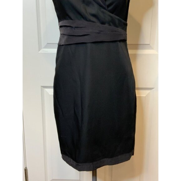 ALLSAINTS Codia Black Silk Trim V-Neck Sheath Dress, Size 4, NWT! - Picture 3 of 7